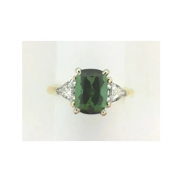 Green Tourmaline and Diamond Ring Enhancery Jewelers San Diego, CA