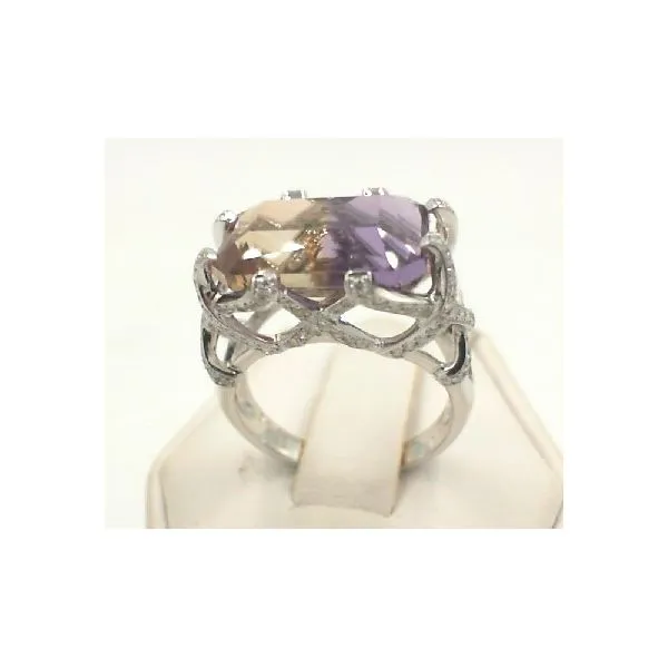 Ametrine gold and diamond rings Enhancery Jewelers San Diego, CA