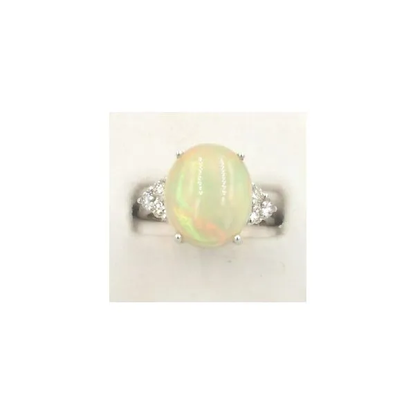 Opal and diamond ring Enhancery Jewelers San Diego, CA