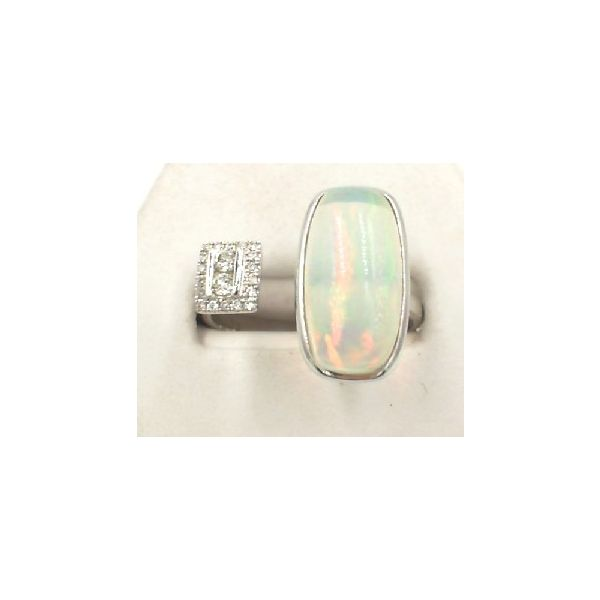 Opal and diamond ring Enhancery Jewelers San Diego, CA
