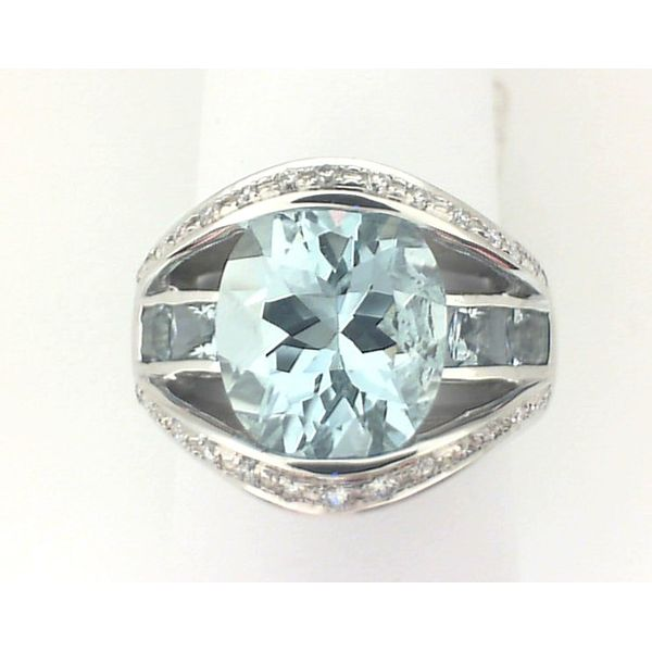 Bellari Aquamarine and Diamond Ring Enhancery Jewelers San Diego, CA