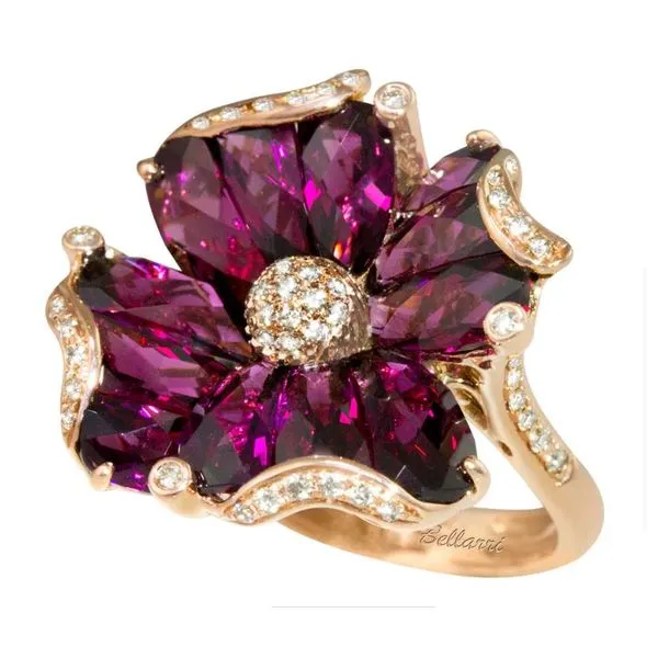 Bellarri Garnet Flower Ring 