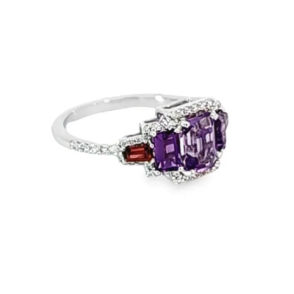 Amethyst, Garnet and Diamond Ring Image 2 Enhancery Jewelers San Diego, CA