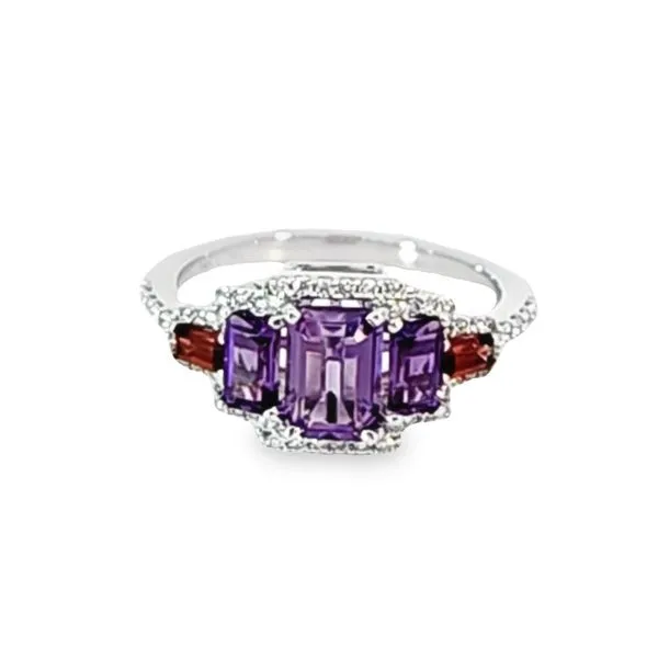 Amethyst, Garnet and Diamond Ring Enhancery Jewelers San Diego, CA