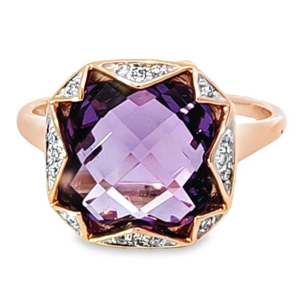 14K Amethyst And Diamond Ring Enhancery Jewelers San Diego, CA