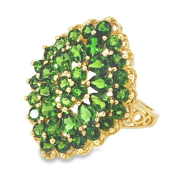 Estate Yellow 14 Karat Chrome Diopside Ring Enhancery Jewelers San Diego, CA