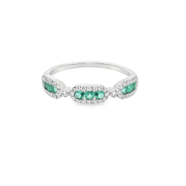 14K Emerald Diamond Band Enhancery Jewelers San Diego, CA