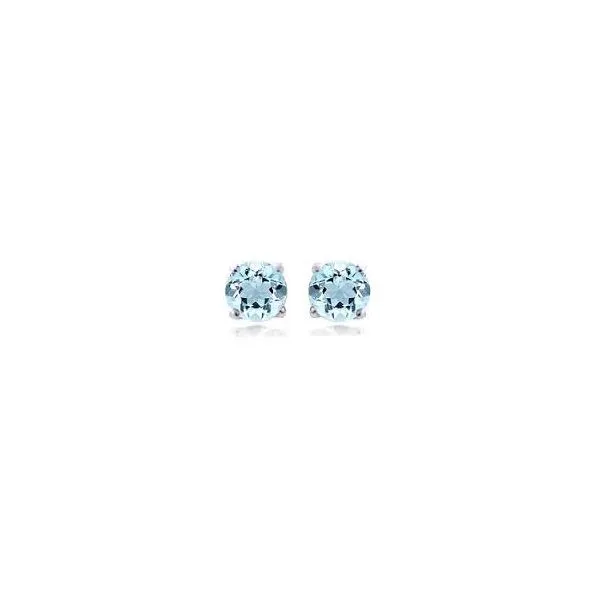 4mm Aquamarine Studs Enhancery Jewelers San Diego, CA