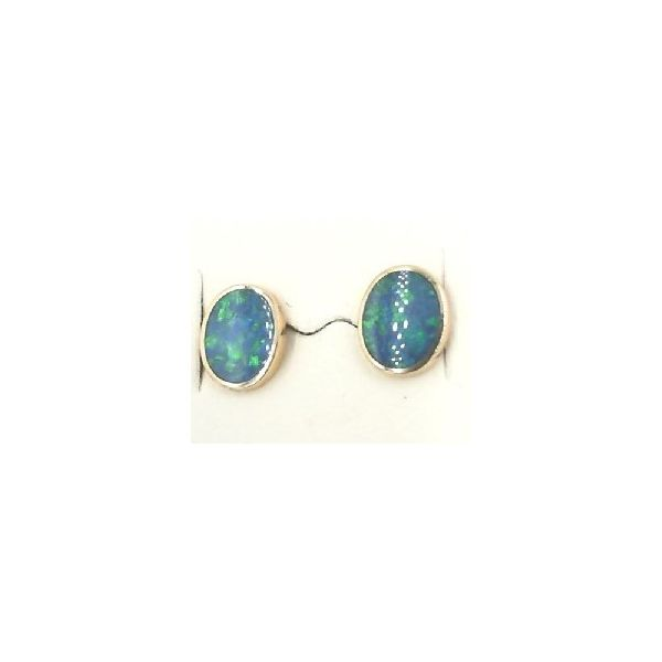 Boulder opal earrings Enhancery Jewelers San Diego, CA