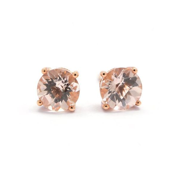 Rose gold Morganite earrings Enhancery Jewelers San Diego, CA