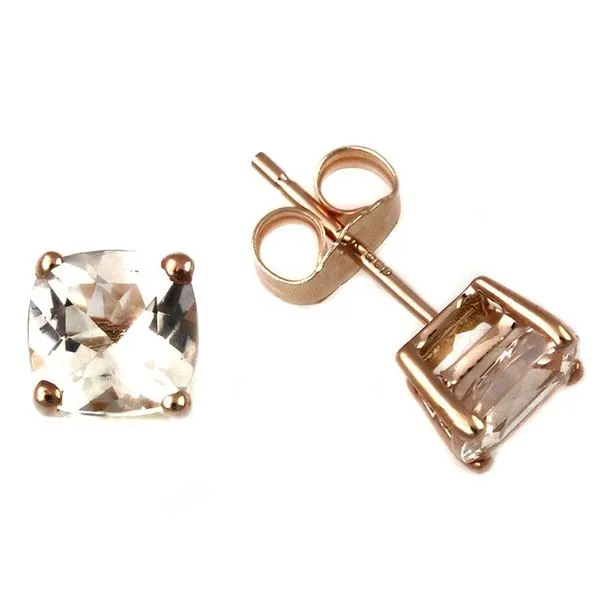 Morganite Stud Earrings Enhancery Jewelers San Diego, CA