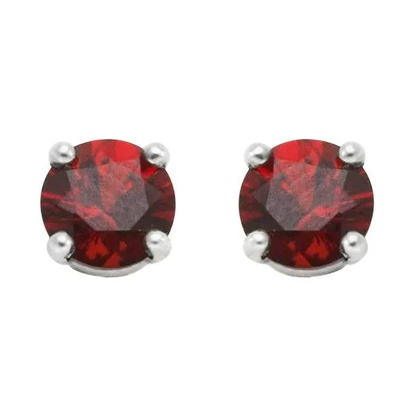 3mm Garnet Studs Enhancery Jewelers San Diego, CA