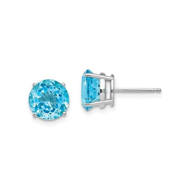 5mm Blue Topaz Studs Enhancery Jewelers San Diego, CA