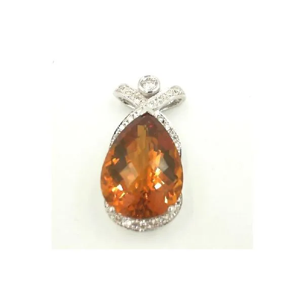 Citrine and diamond pendant Enhancery Jewelers San Diego, CA