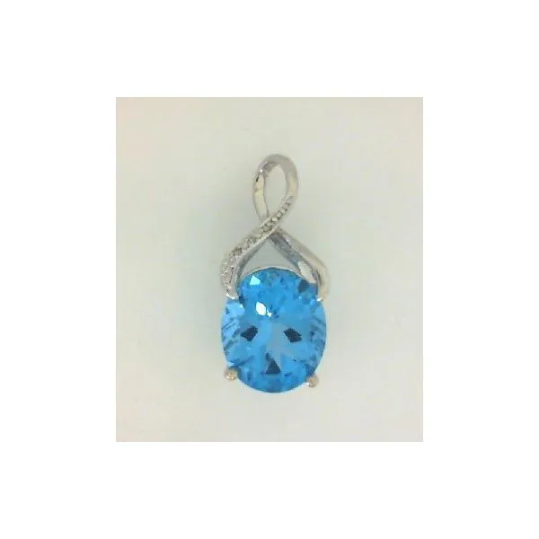 Free Form Blue Topaz Pendant Enhancery Jewelers San Diego, CA