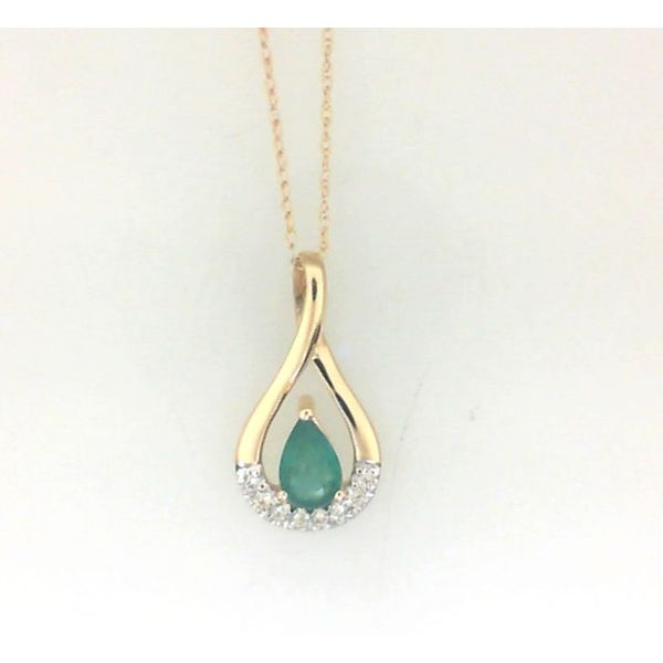 Emerald and Diamond Pendant Enhancery Jewelers San Diego, CA