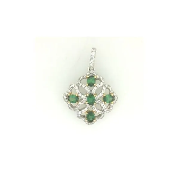 Tsavorite Garnet and Diamond Pendant Enhancery Jewelers San Diego, CA