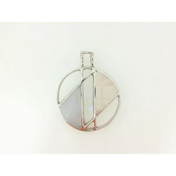 Sterling Silver Chalcedony and Rose-Quartz Pendant Enhancery Jewelers San Diego, CA