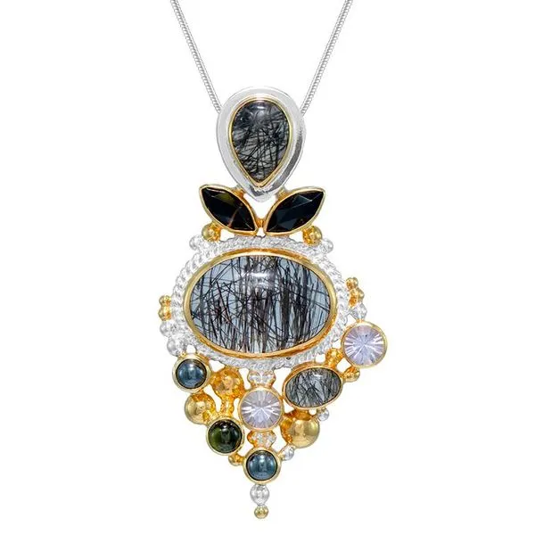 Michou Two Tone Sterling Silver And 22 k Vermeil Pendants Enhancery Jewelers San Diego, CA