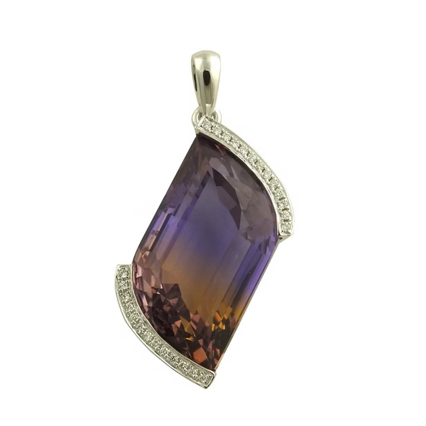 AMETRINE AND DIAMOND PENDANT Enhancery Jewelers San Diego, CA