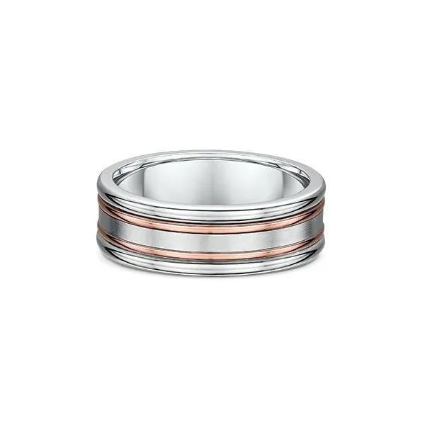 Two Tone 14 Karat Satin/Polished Wedding Band Enhancery Jewelers San Diego, CA