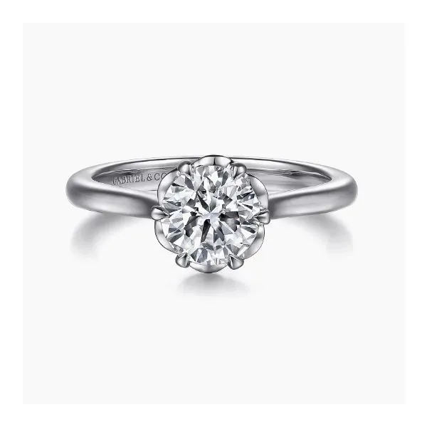 Tiona - 14K White Gold Round Diamond Engagement Ring Enhancery Jewelers San Diego, CA