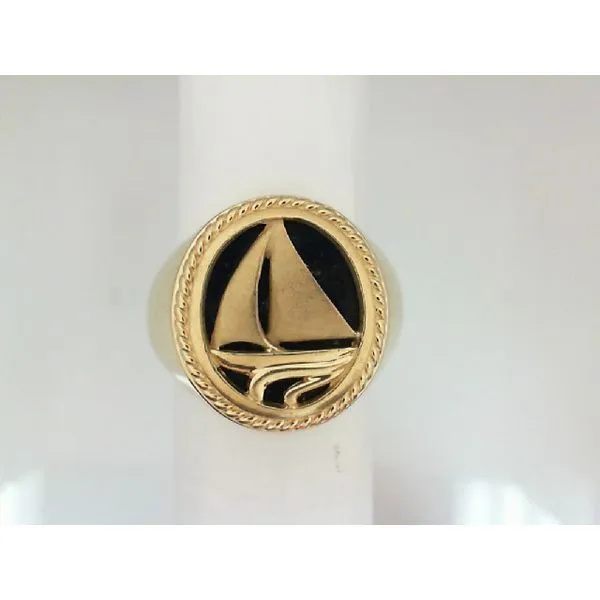 Estate Yellow 10 Karat Gold Signet Ring Enhancery Jewelers San Diego, CA