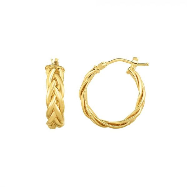 Weave Hoop Earrings Enhancery Jewelers San Diego, CA