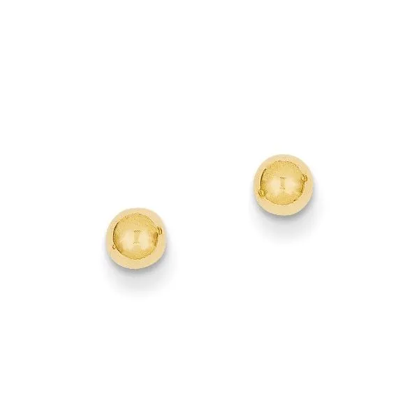 4mm gold ball earrings Enhancery Jewelers San Diego, CA