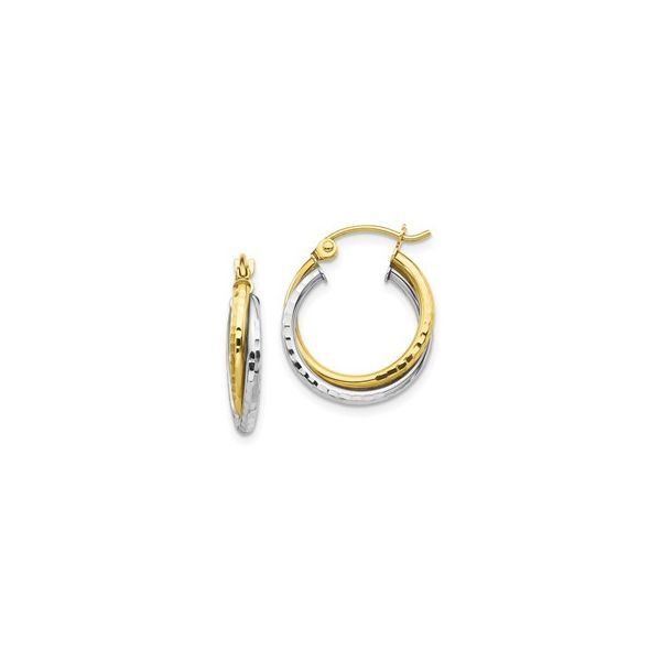 Twisted hoop earrings Enhancery Jewelers San Diego, CA