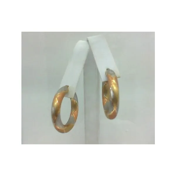 Tri-Color Hoop Earrings Enhancery Jewelers San Diego, CA