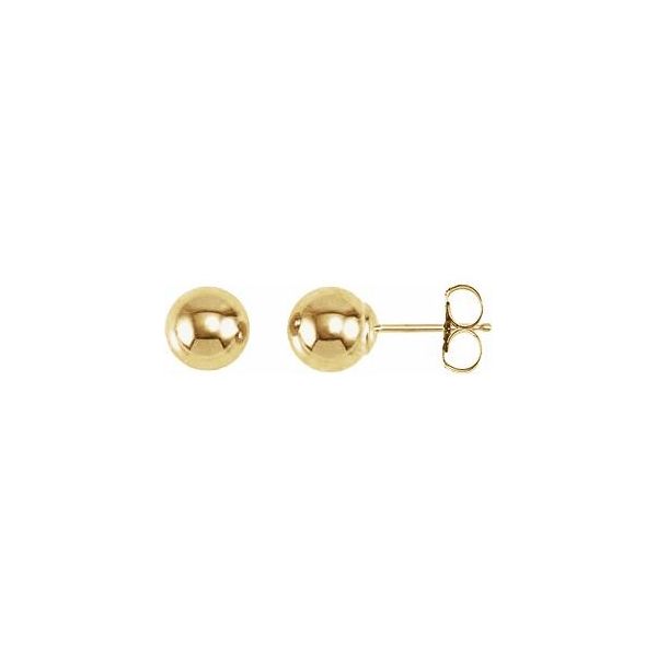 Gold Ball earrings Enhancery Jewelers San Diego, CA