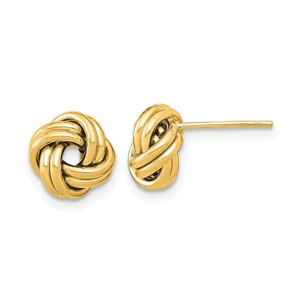 Gold Knot Stud Earrings Enhancery Jewelers San Diego, CA