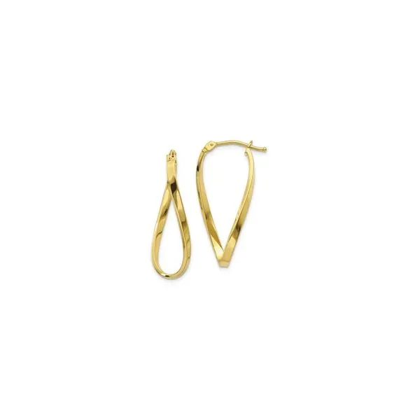 Yellow Gold Twisted Hoop Enhancery Jewelers San Diego, CA