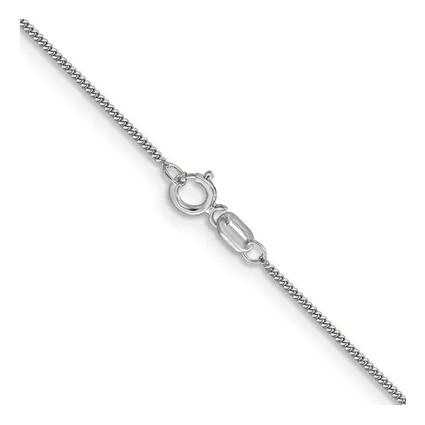 14K White Gold Curb Chain Image 2 Enhancery Jewelers San Diego, CA