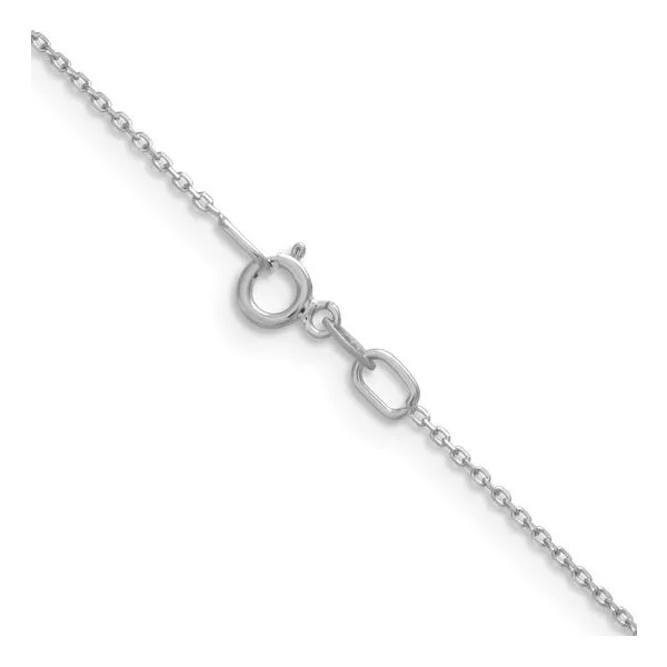 14k White Gold Cable Chain Image 2 Enhancery Jewelers San Diego, CA