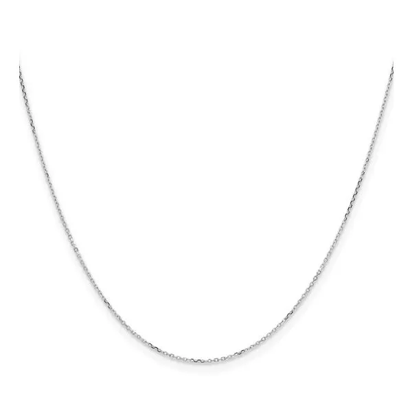 14k White Gold Cable Chain Image 3 Enhancery Jewelers San Diego, CA