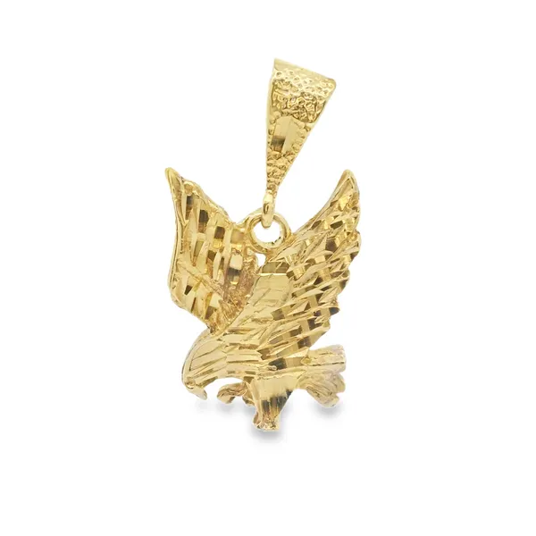 ESTATE Yellow 14 Karat Diamond Cut Eagle Charm Enhancery Jewelers San Diego, CA