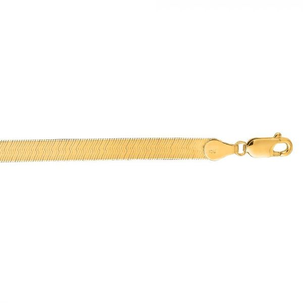Yellow Gold Herring Bone Bracelet Enhancery Jewelers San Diego, CA