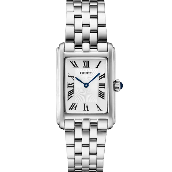 Seiko Essentials Quartz White Dial SWR083 Enhancery Jewelers San Diego, CA