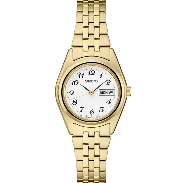 Seiko Essentials Quartz White Dial SUR440 Enhancery Jewelers San Diego, CA