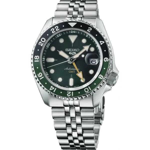 Seiko 5 Sports SKX Sports Style GMT Series Green Dial SSK035 Enhancery Jewelers San Diego, CA