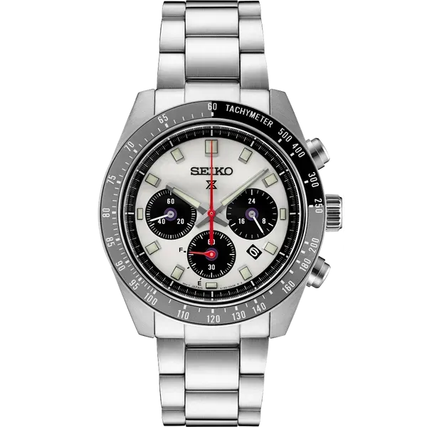 Seiko Prospex Speedtimer Solar Chronograph Silver Dial SSC911 Enhancery Jewelers San Diego, CA