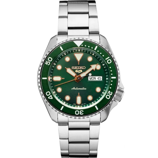 Seiko 5 Sports Automatic Green Dial SRPD63 Enhancery Jewelers San Diego, CA