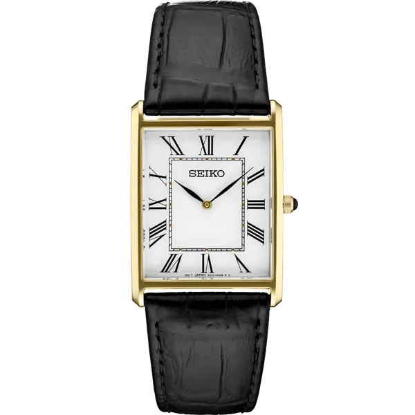 Seiko Essentials GP Quartz White Dial SWR052 Enhancery Jewelers San Diego, CA