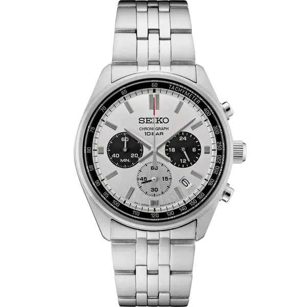 Seiko Essentials Quartz Chronograph Silver Dial SSB425 Enhancery Jewelers San Diego, CA