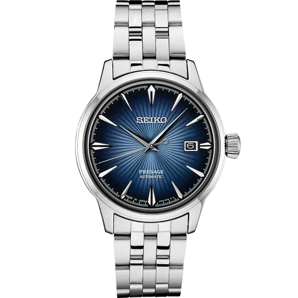 Seiko Presage Cocktail Time Automatic Blue Dial SRPB41 Enhancery Jewelers San Diego, CA