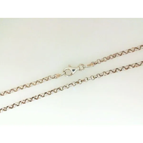 White Sterling Silver Chain Length 17