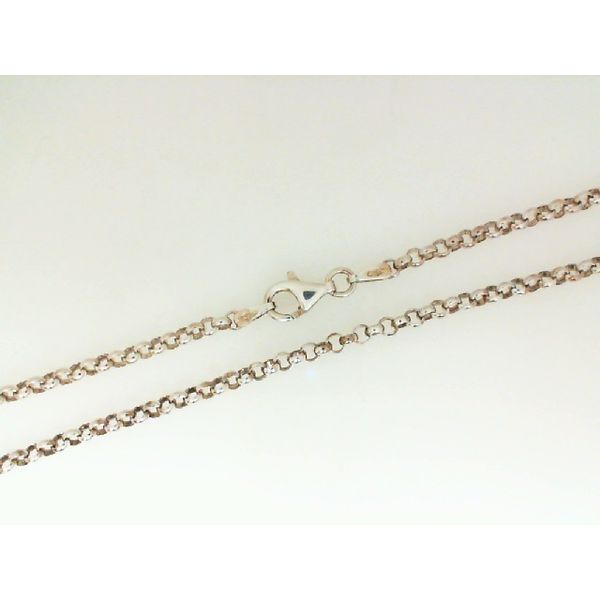 White Sterling Silver Chain Length 17