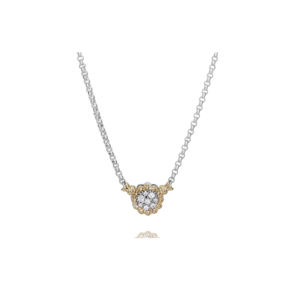 Sterling Silver/Gold Diamond Nrcklace Enhancery Jewelers San Diego, CA